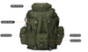 Heavy Duty Olive Drab olive drab Military Backpack Outdoor